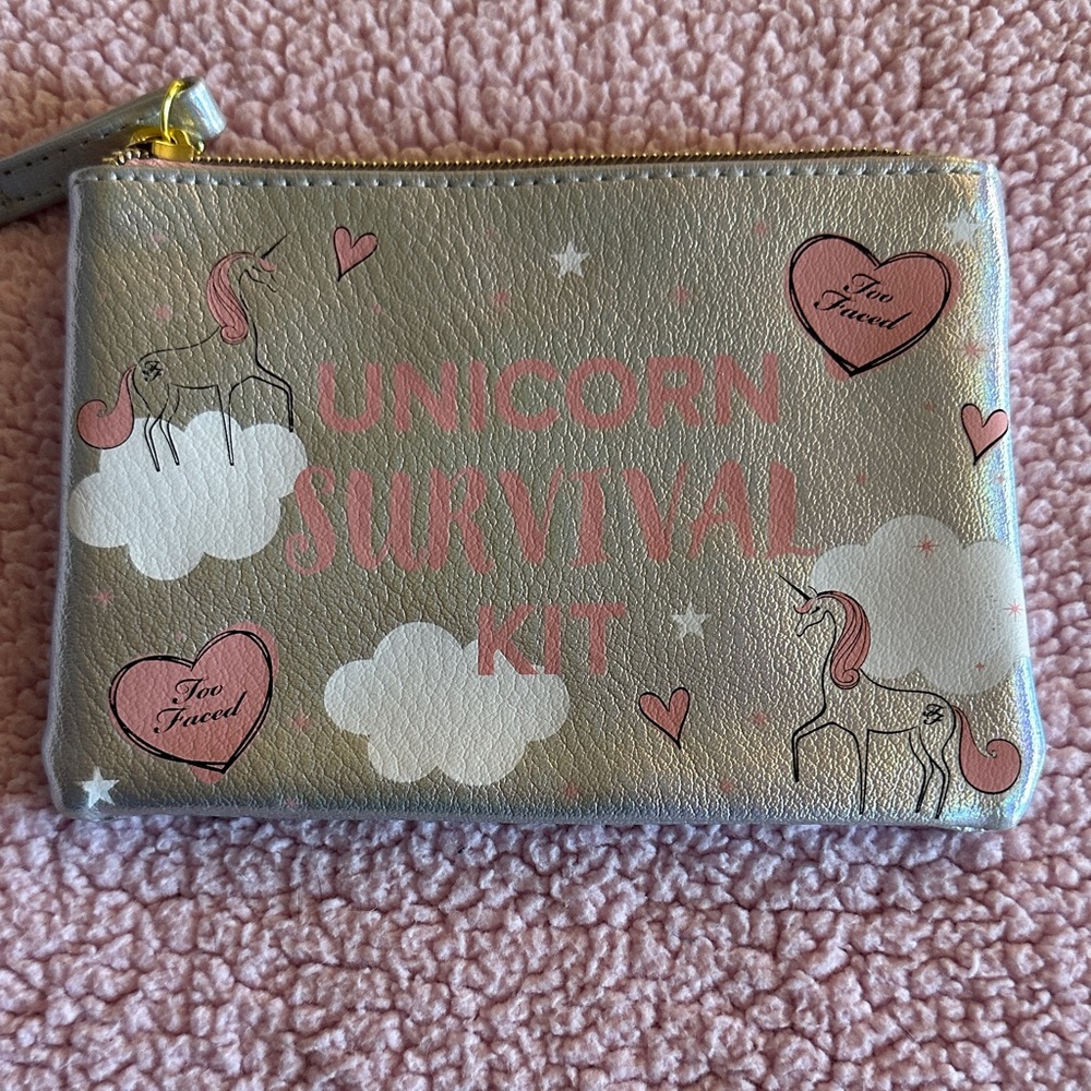 Too Faced Unicorn Survival Kit Bag - Pink and Silver